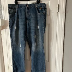 Phat Classics 42”x32” men’s Blue Jeans 5 Pockets, Zipper, waist 42,